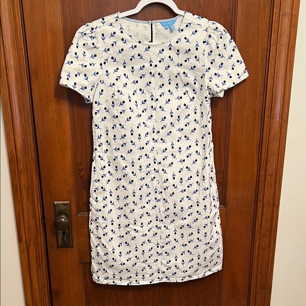 Draper James White Sheath Mini Dress with Peter Pan Collar